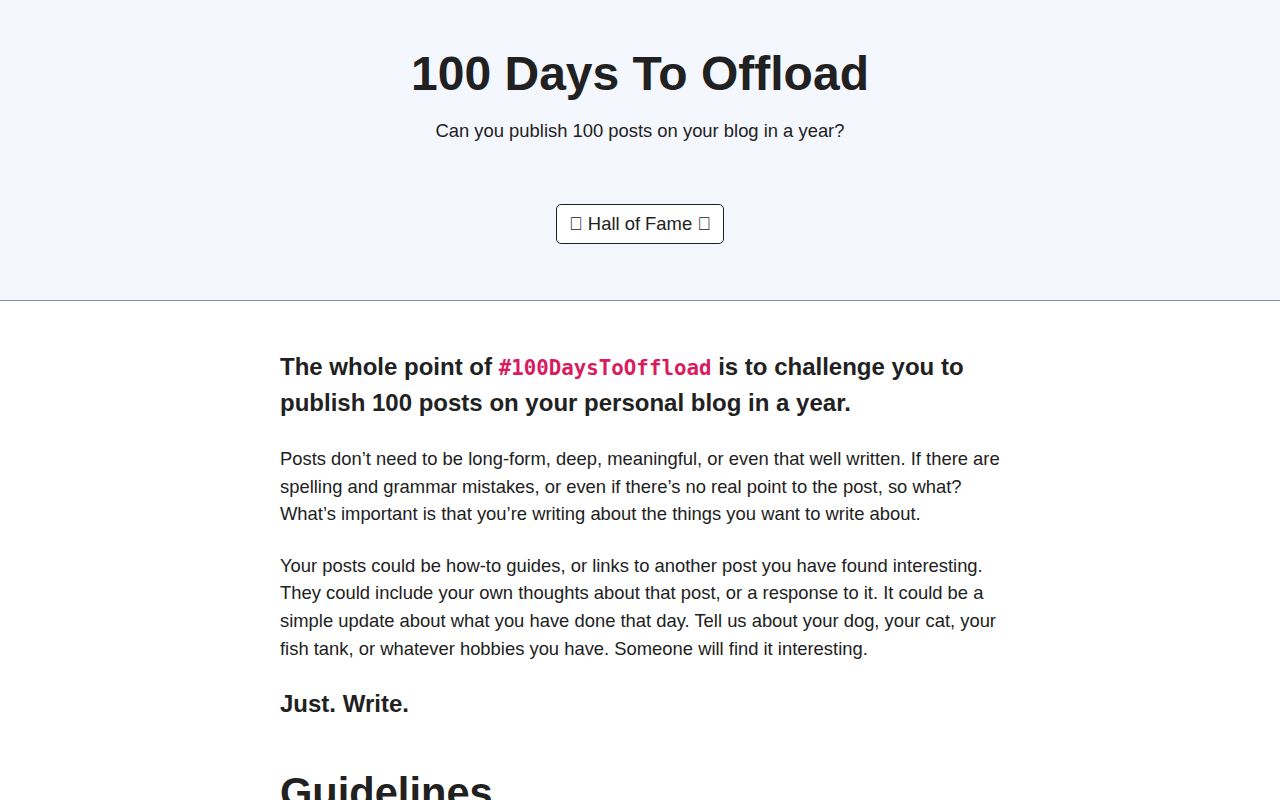 Screenshot of 100 Days to Offload