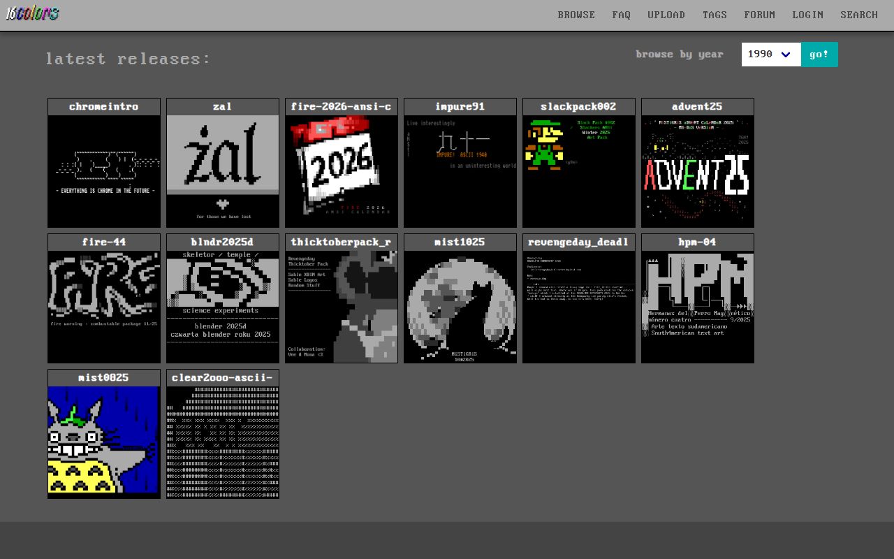 Screenshot of 16colors