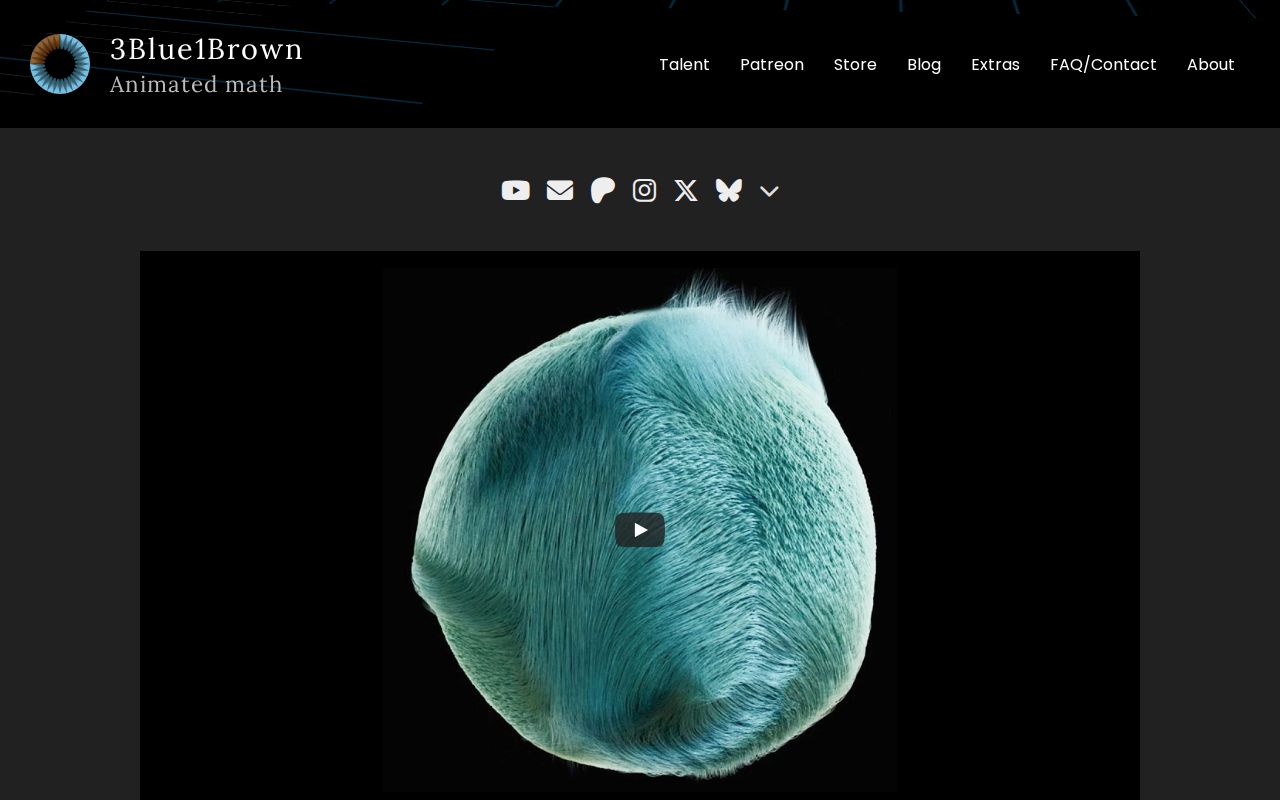 Screenshot of 3Blue1Brown