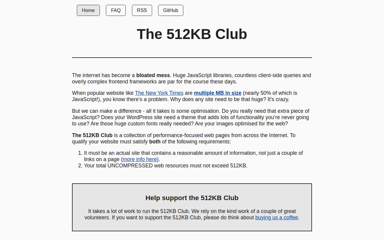 Screenshot of 512KB Club