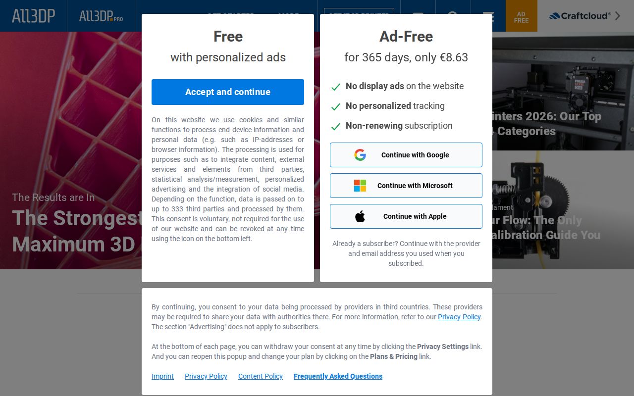 Screenshot of All3DP