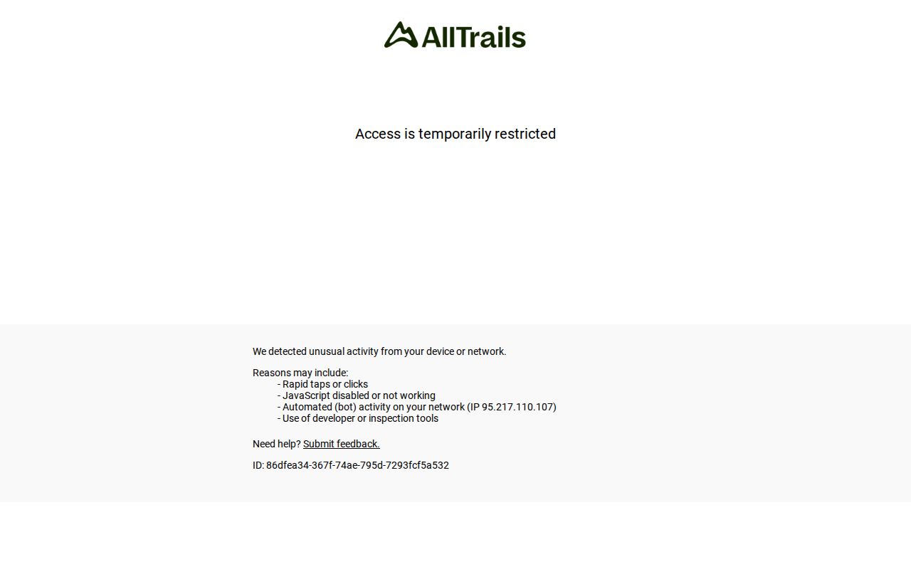 Screenshot of AllTrails