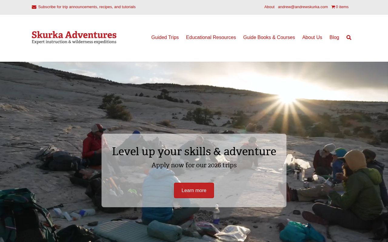 Screenshot of Andrew Skurka