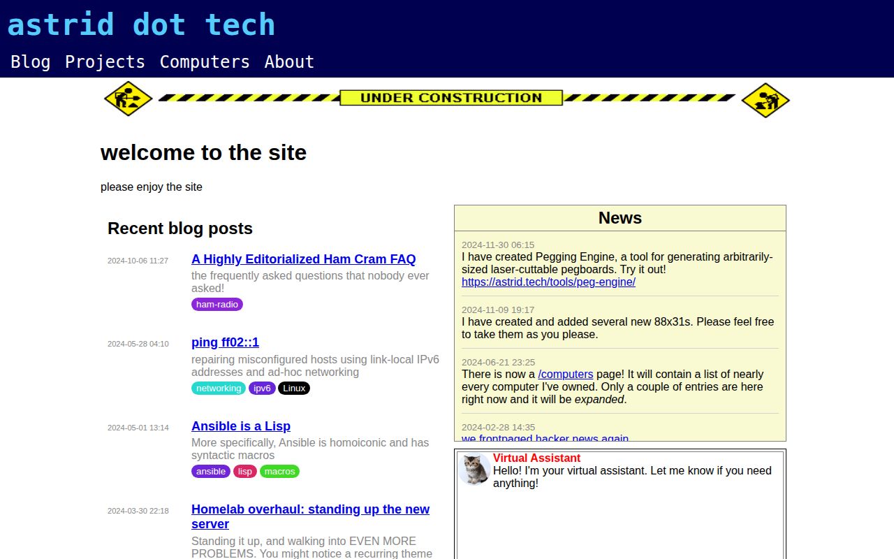 Screenshot of Astrid Tech