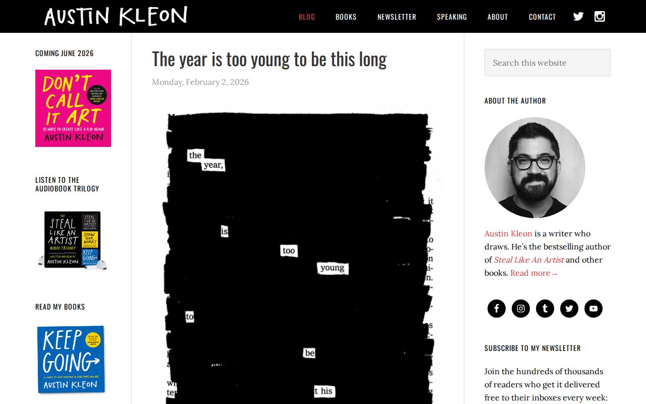 Screenshot of Austin Kleon