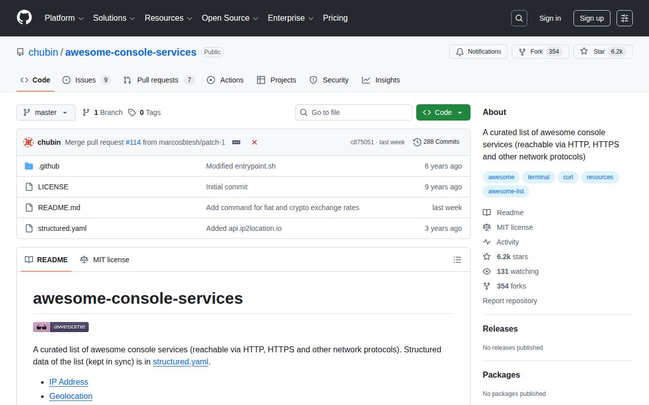 Screenshot of Awesome Console Services