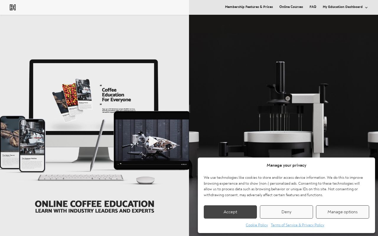 Screenshot of Barista Hustle