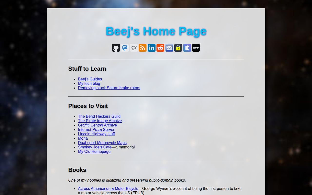 Screenshot of Beej's Guides