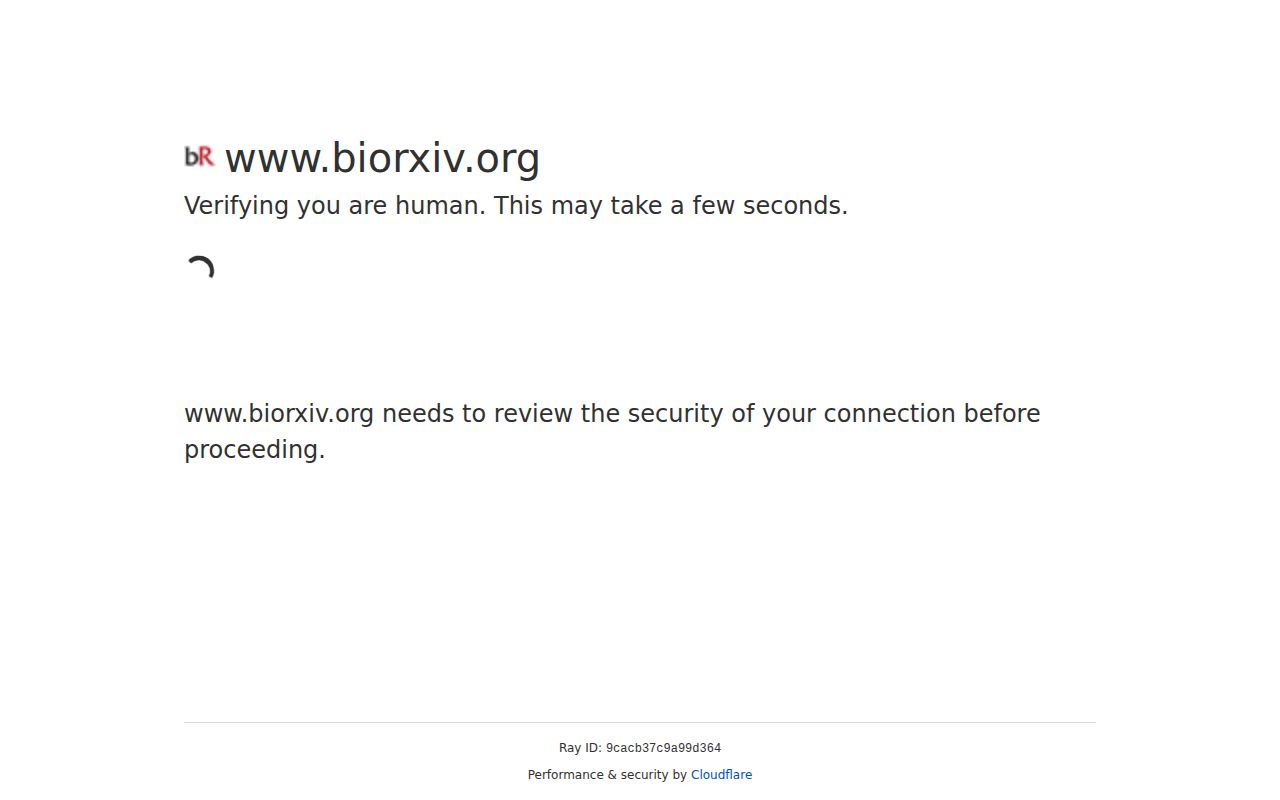 Screenshot of bioRxiv