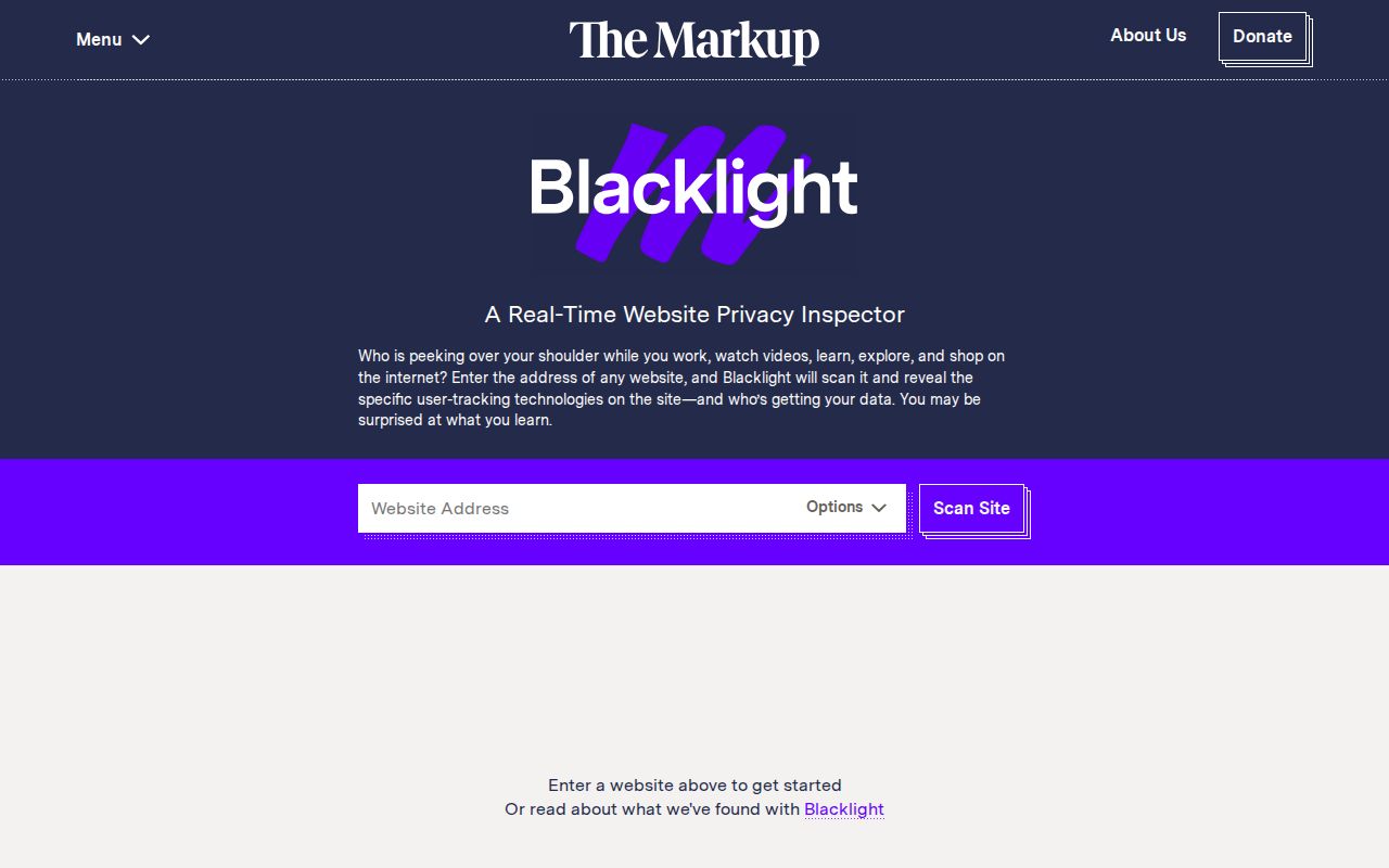 Screenshot of Blacklight