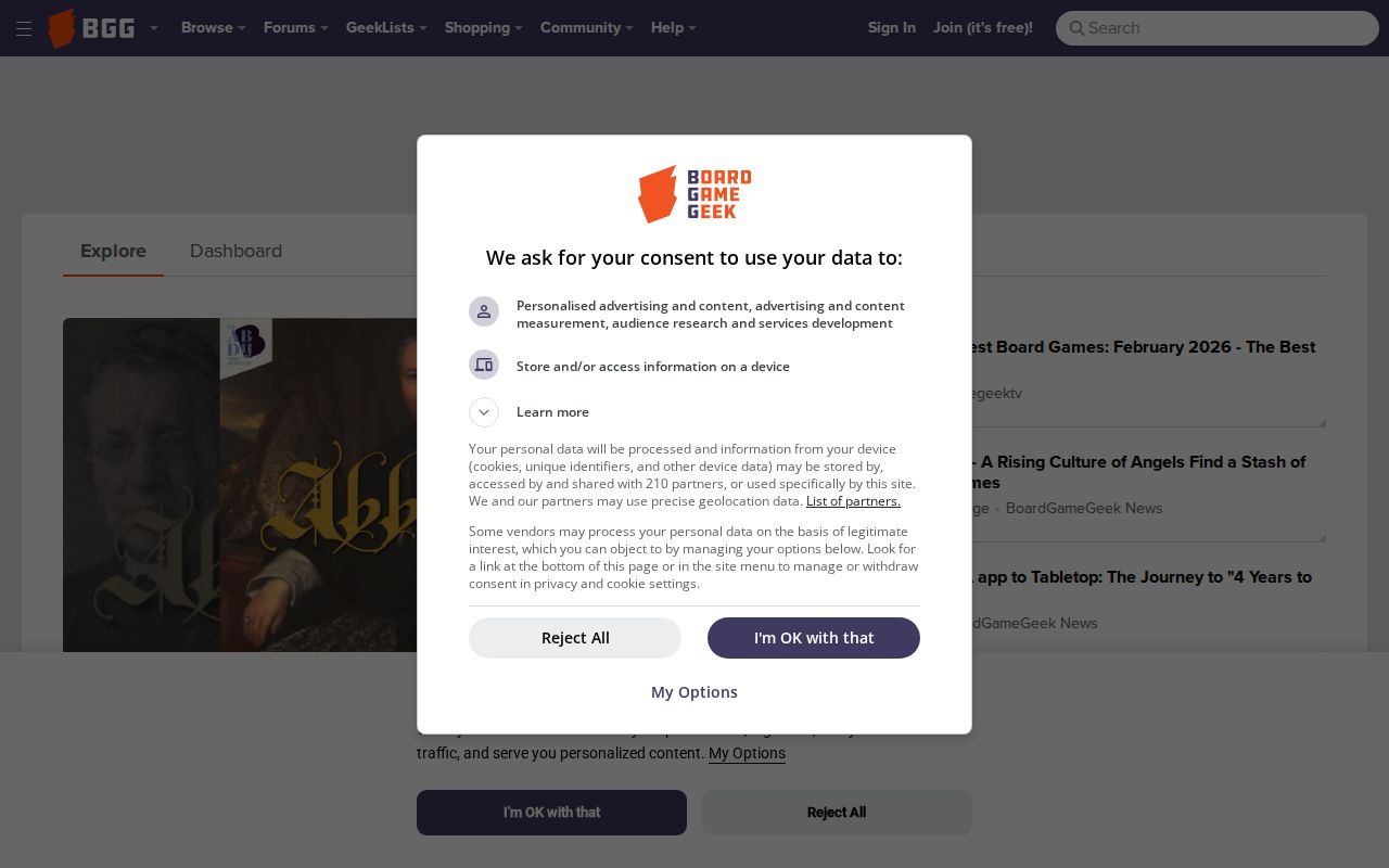 Screenshot of BoardGameGeek