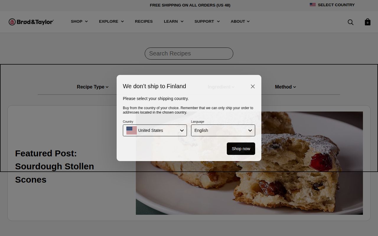 Screenshot of Brod & Taylor Blog