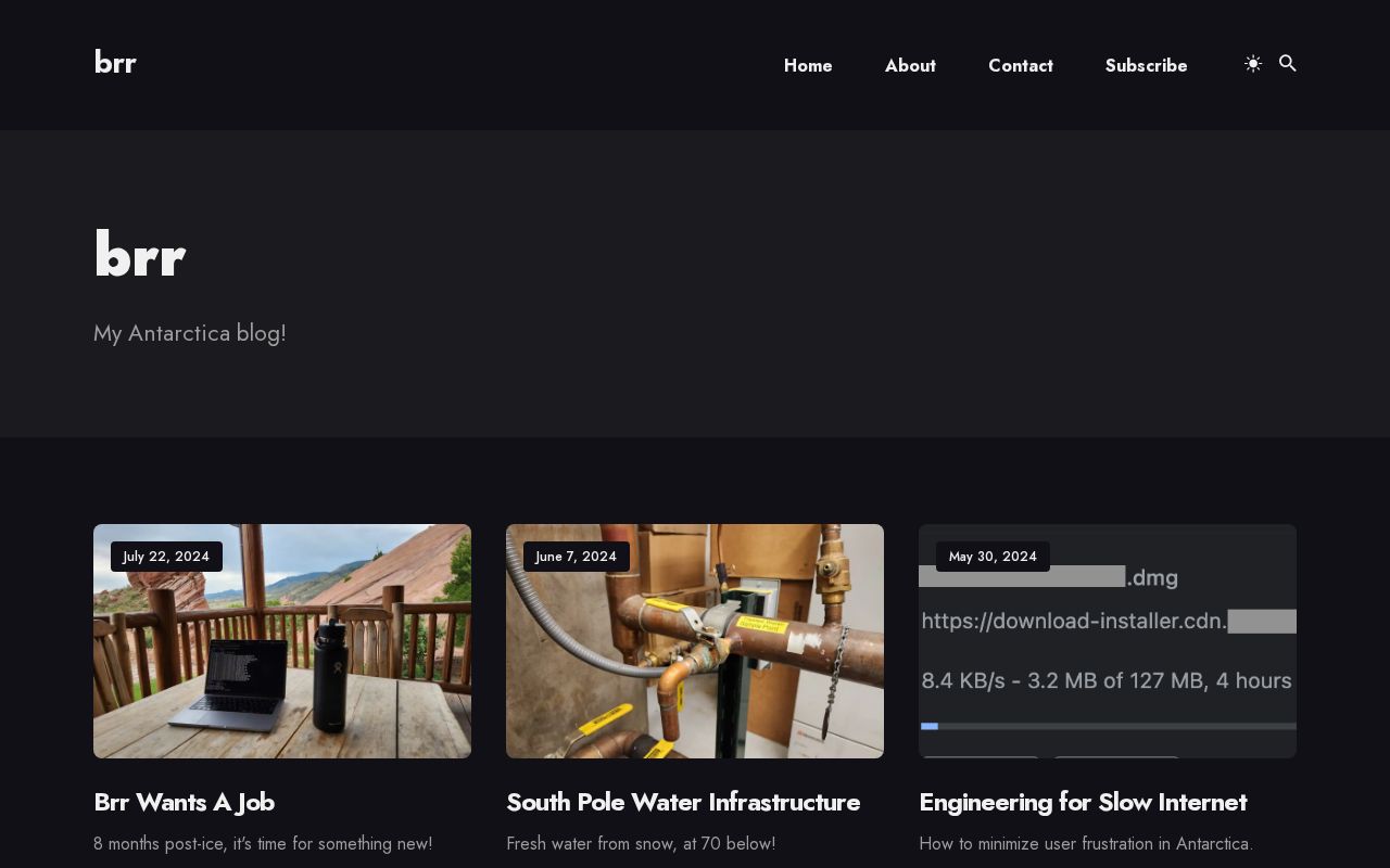 Screenshot of brr.fyi