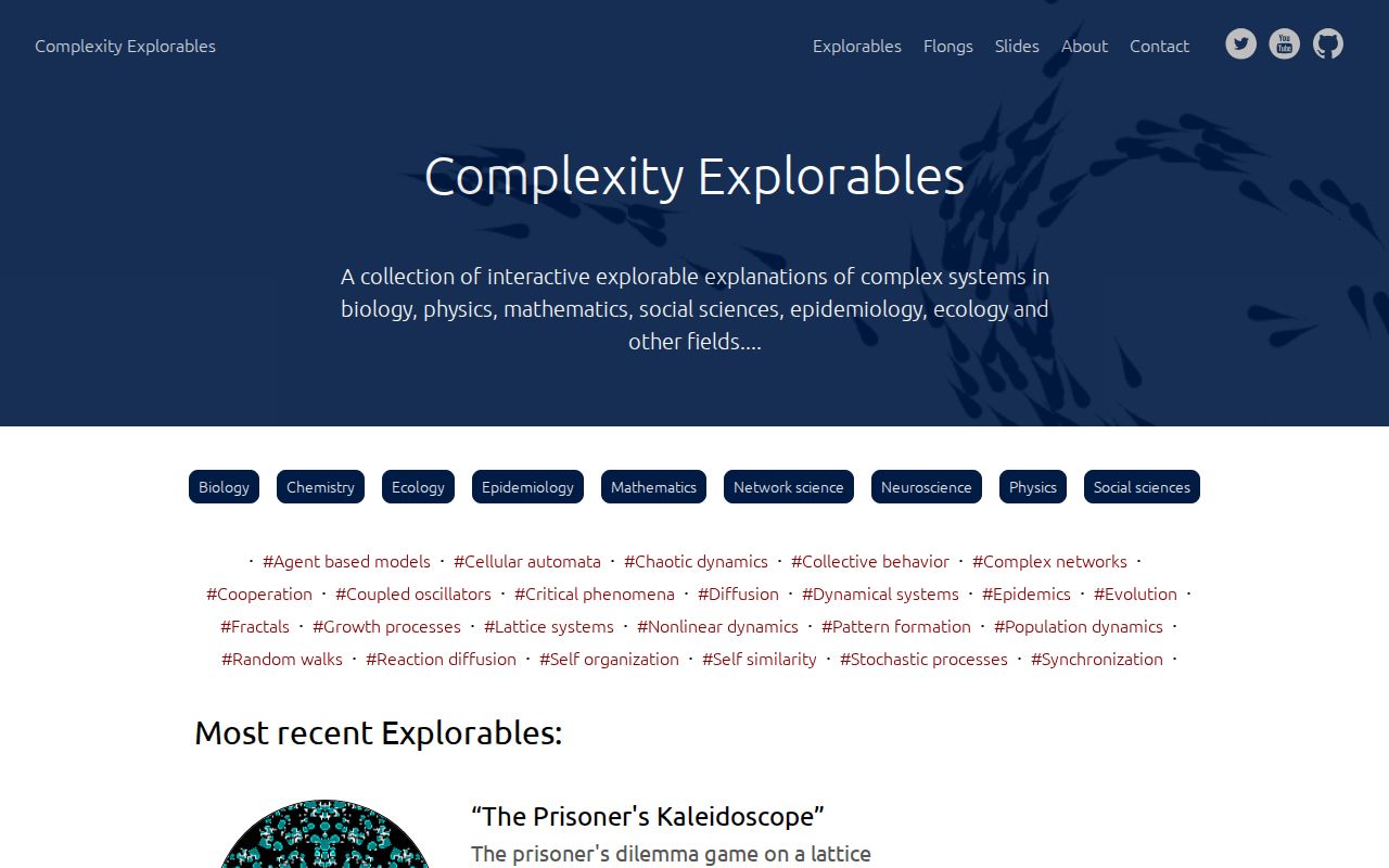Screenshot of Complexity Explorables