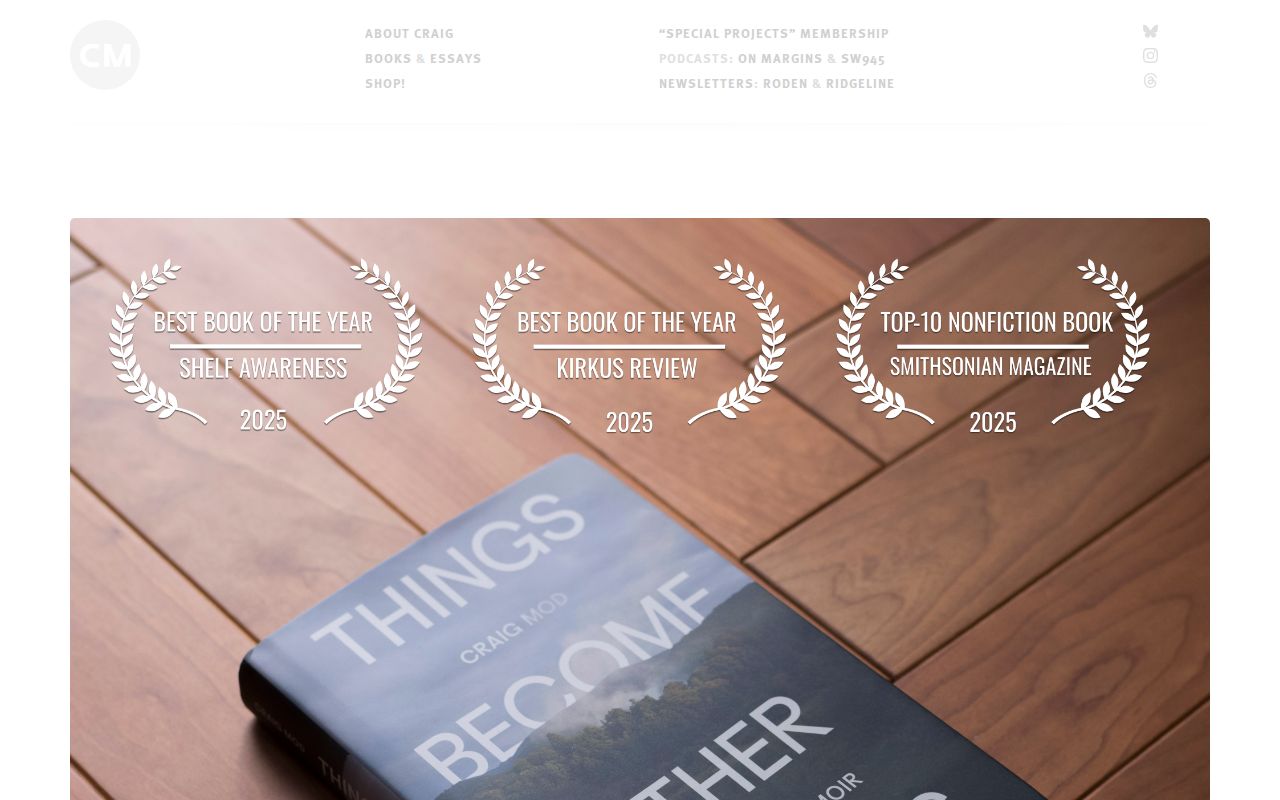 Screenshot of Craig Mod