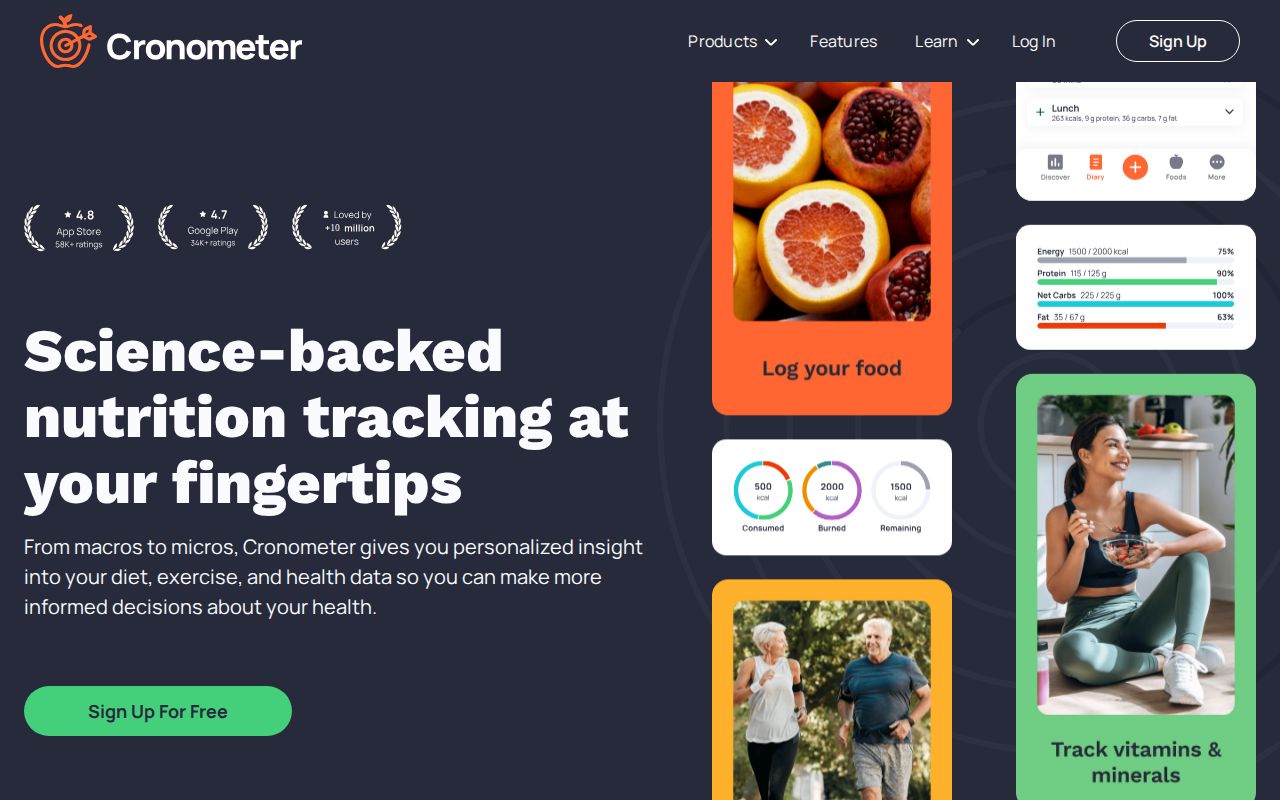 Screenshot of Cronometer