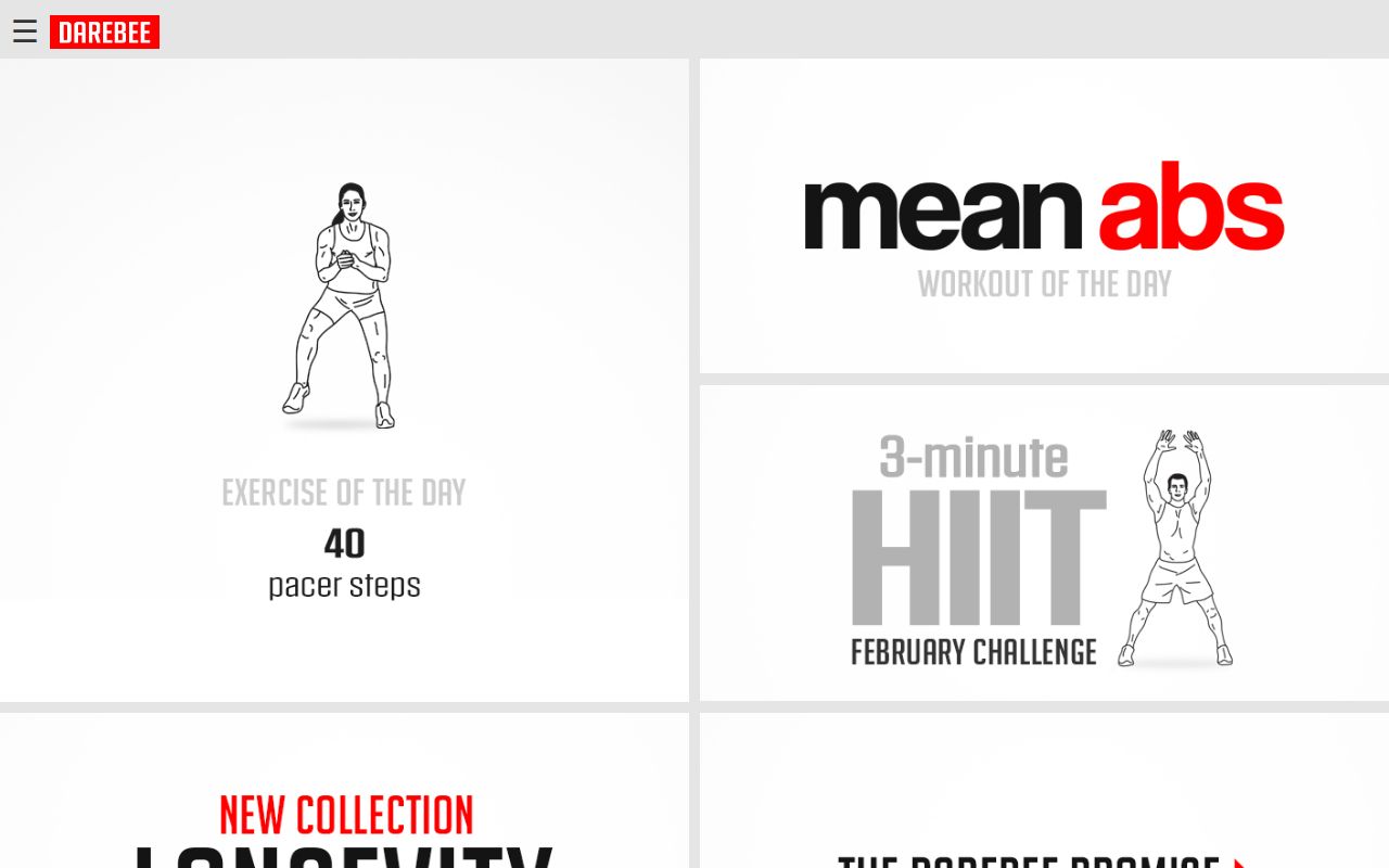 Screenshot of Darebee