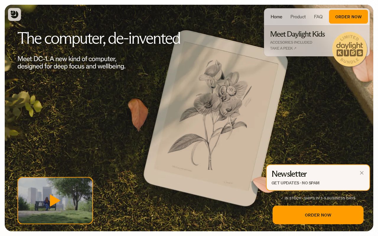 Screenshot of Daylight Computer