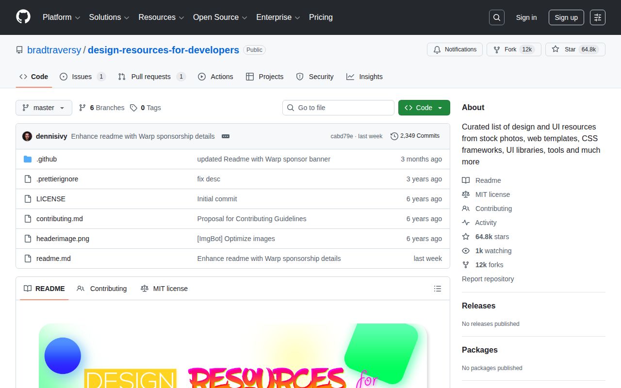 Screenshot of Design Resources for Developers