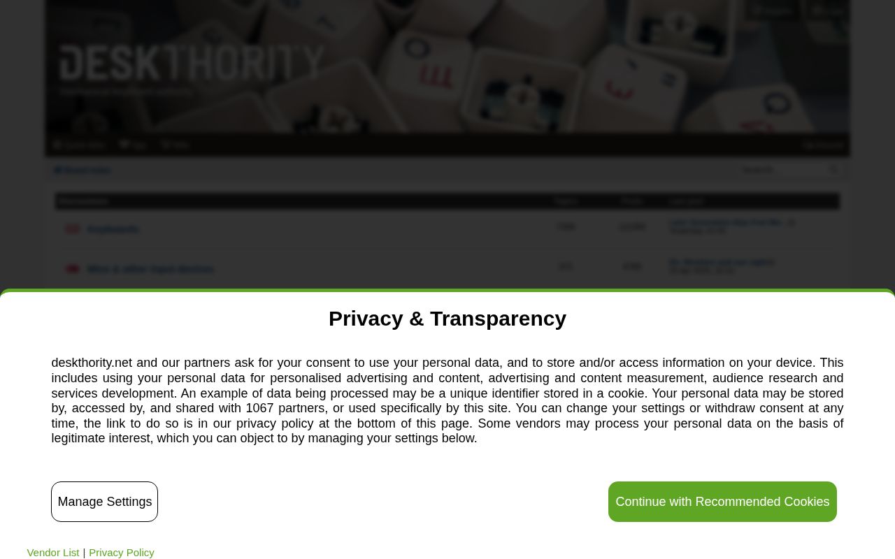 Screenshot of Deskthority