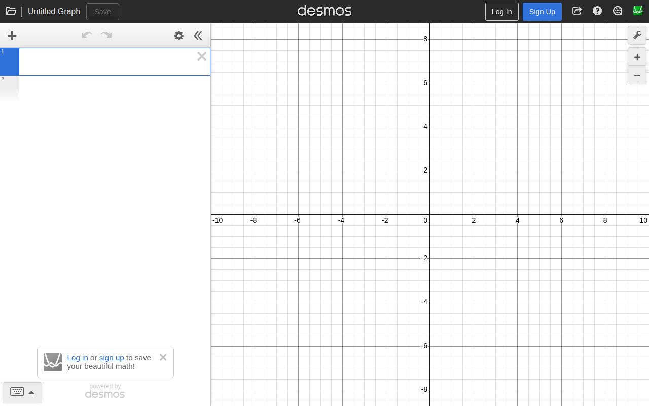Screenshot of Desmos