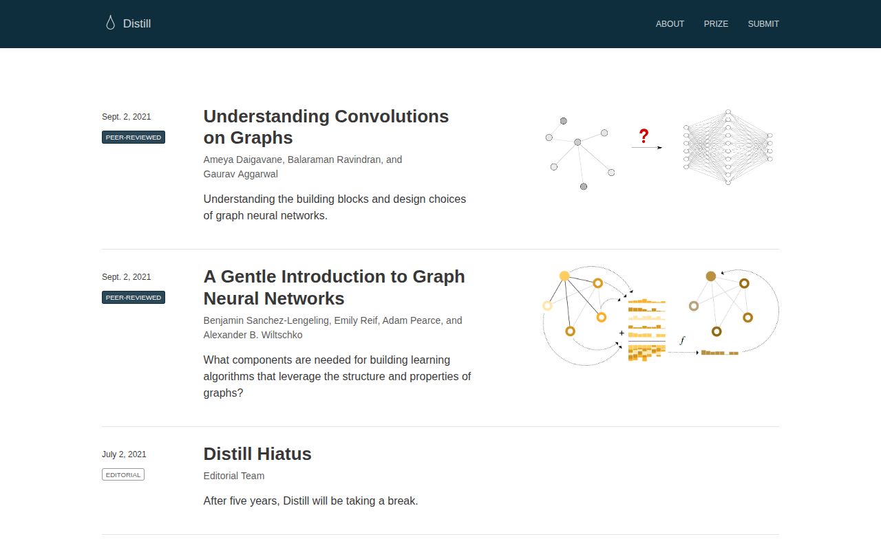 Screenshot of Distill
