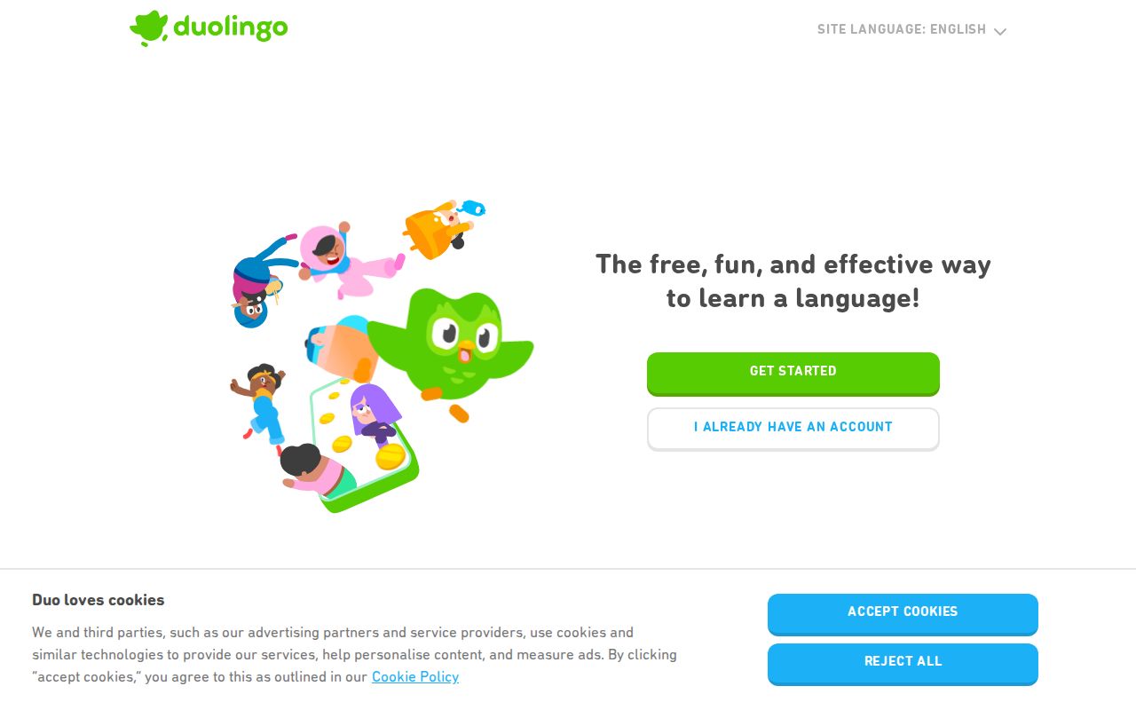 Screenshot of Duolingo
