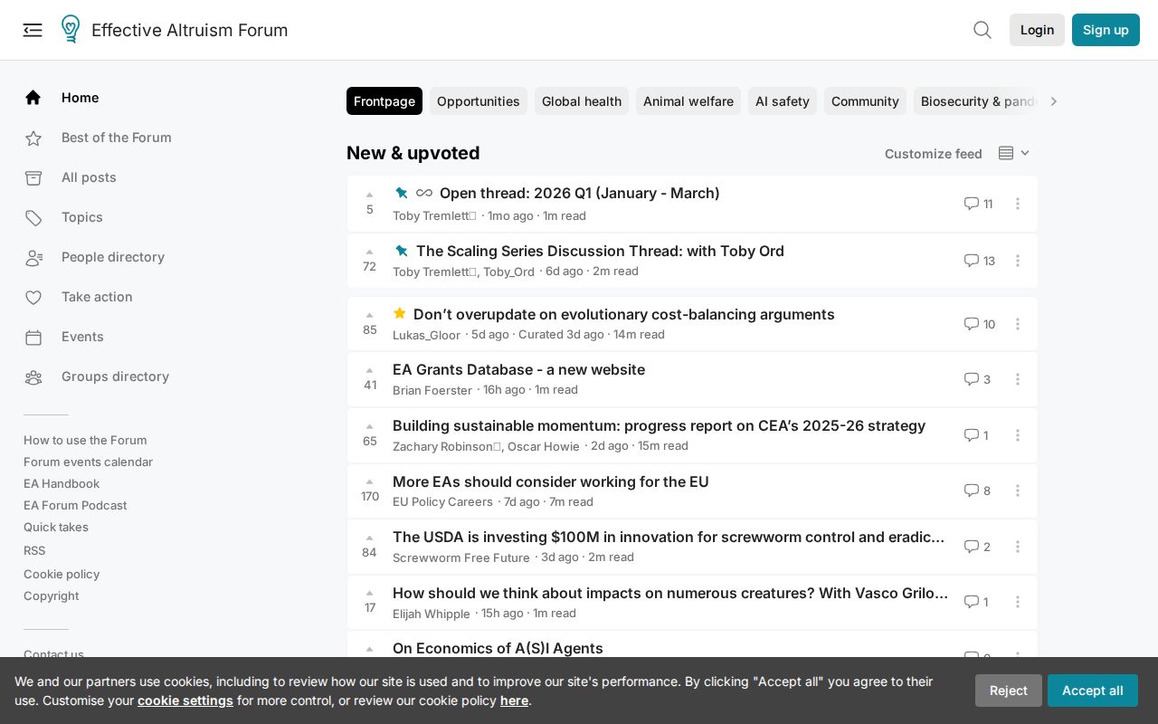 Screenshot of EA Forum