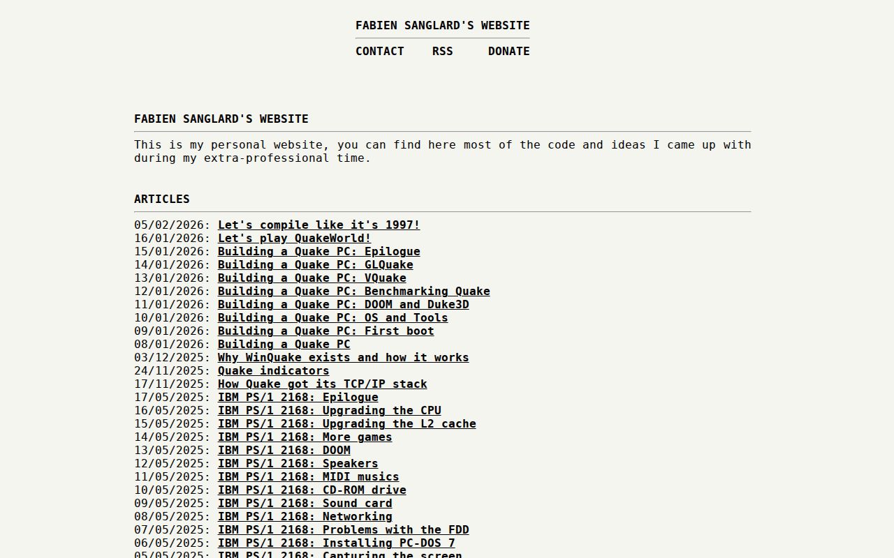 Screenshot of Fabien Sanglard