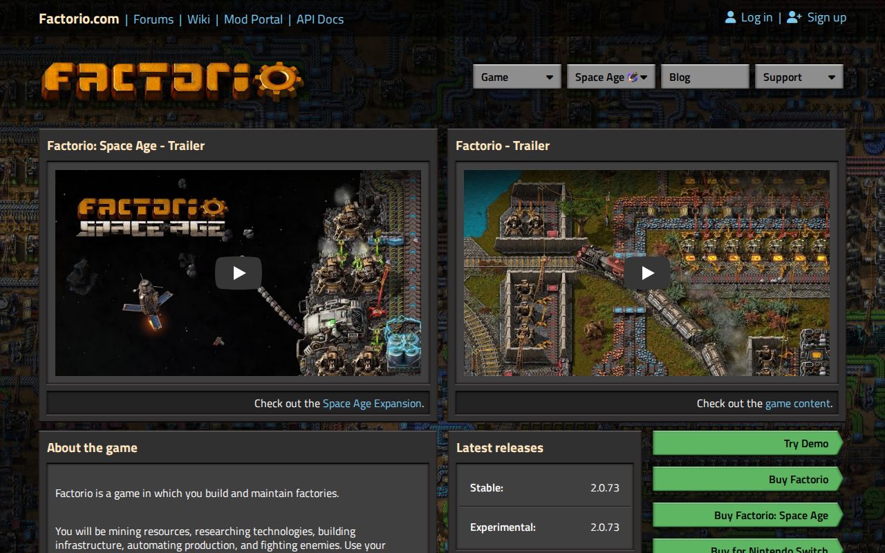 Screenshot of Factorio