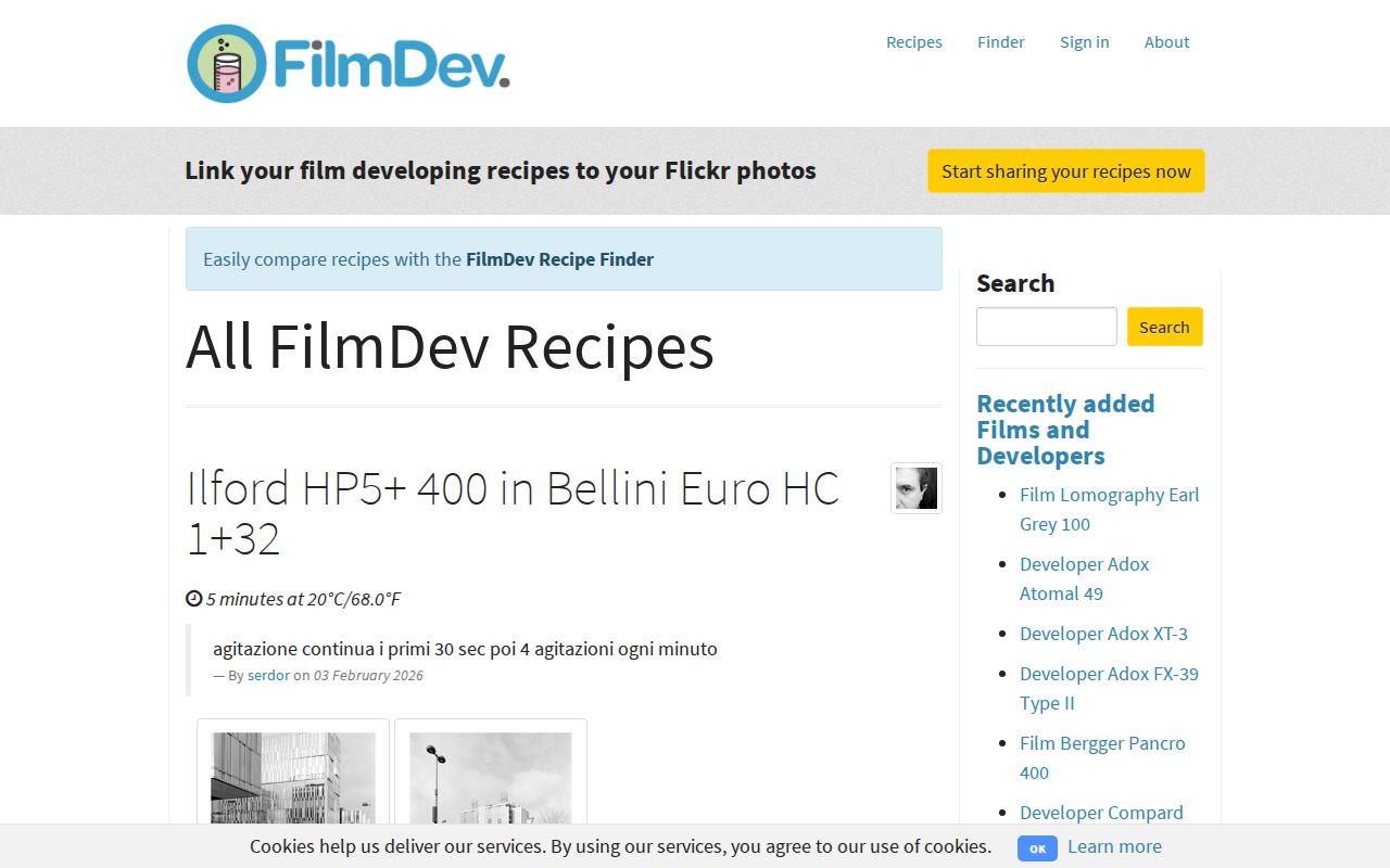 Screenshot of Film Dev