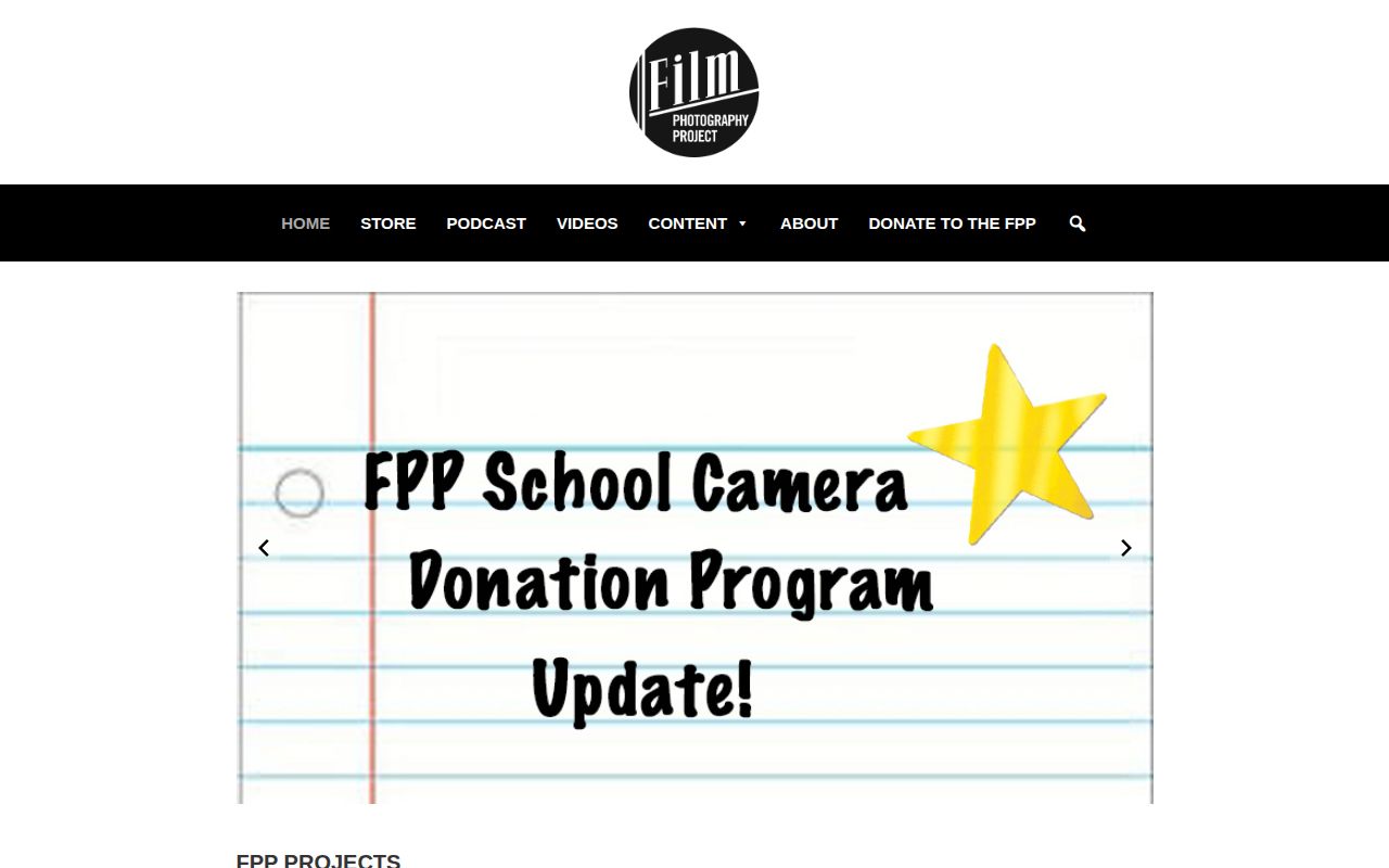 Screenshot of Film Photography Project