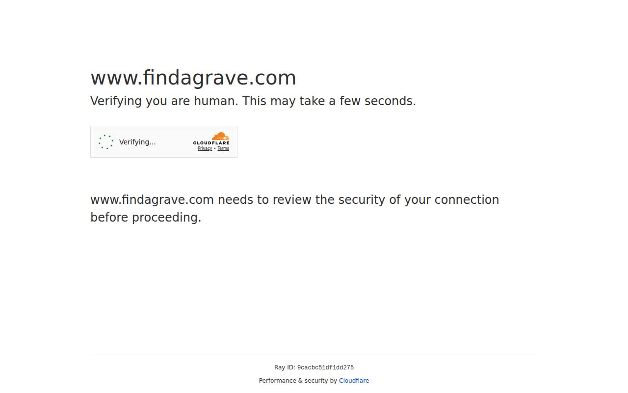 Screenshot of Find a Grave