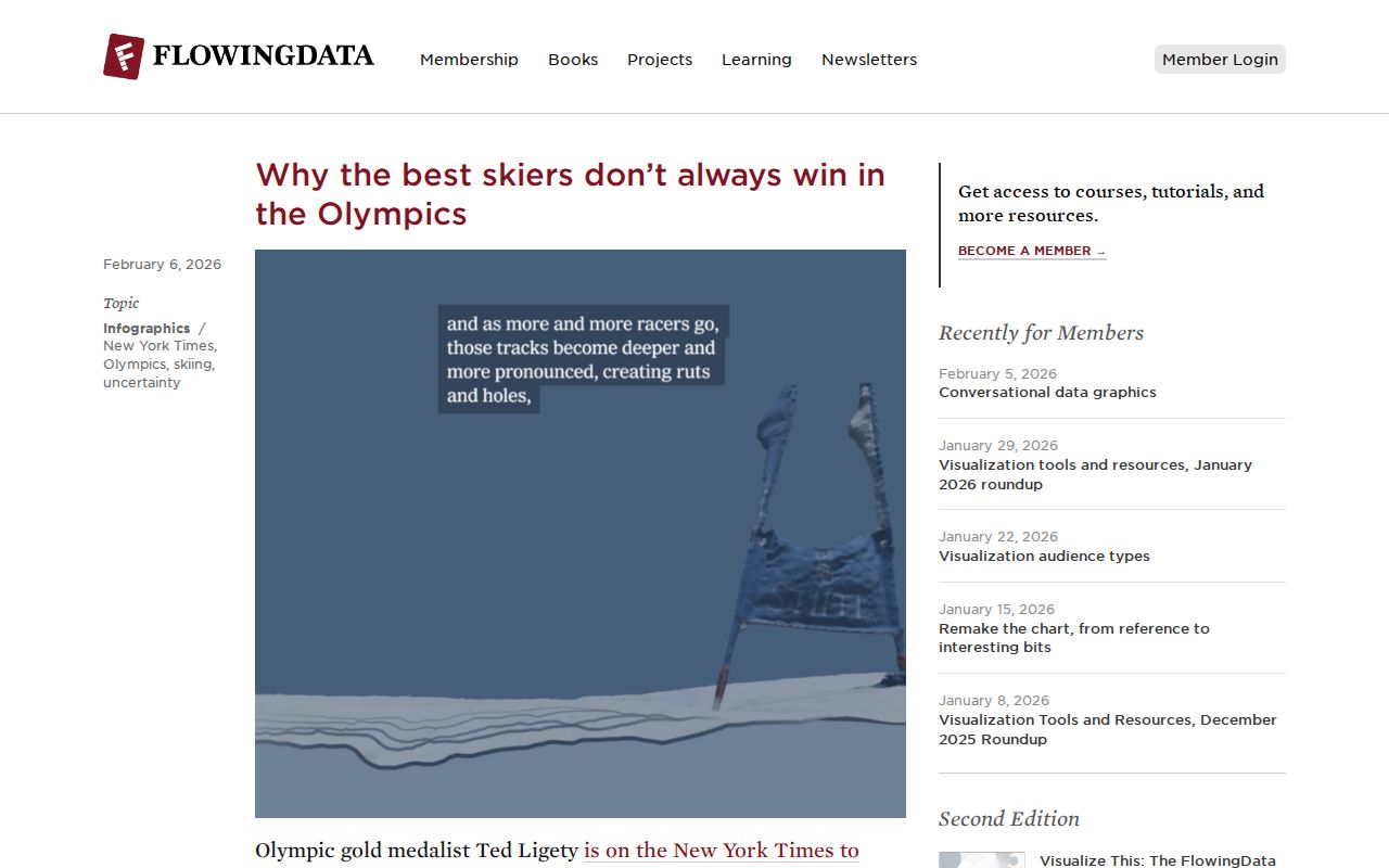 Screenshot of FlowingData