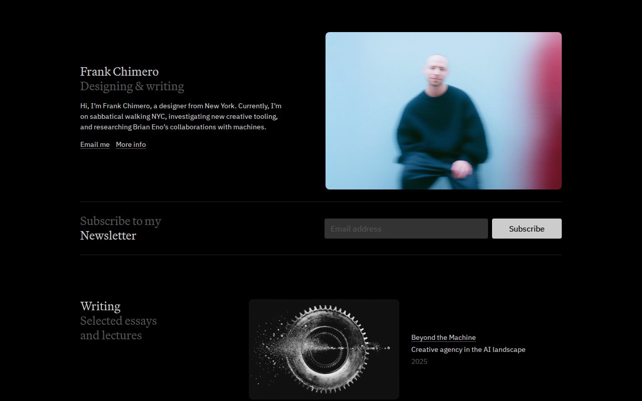 Screenshot of Frank Chimero