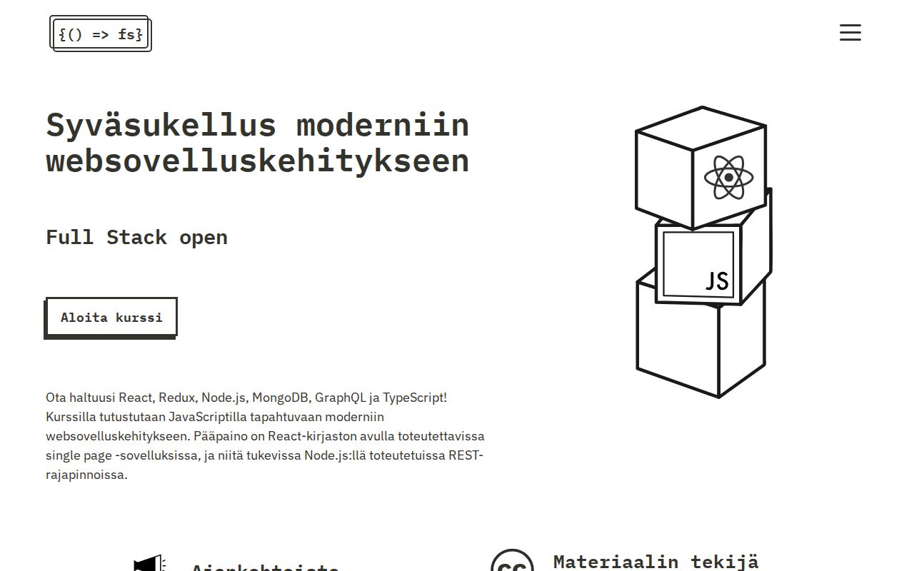 Screenshot of Full Stack Open