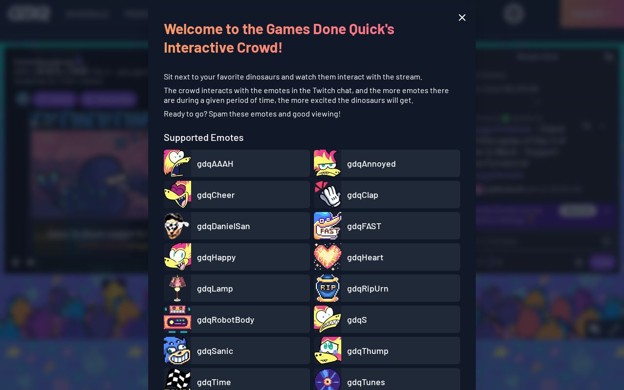 Screenshot of Games Done Quick