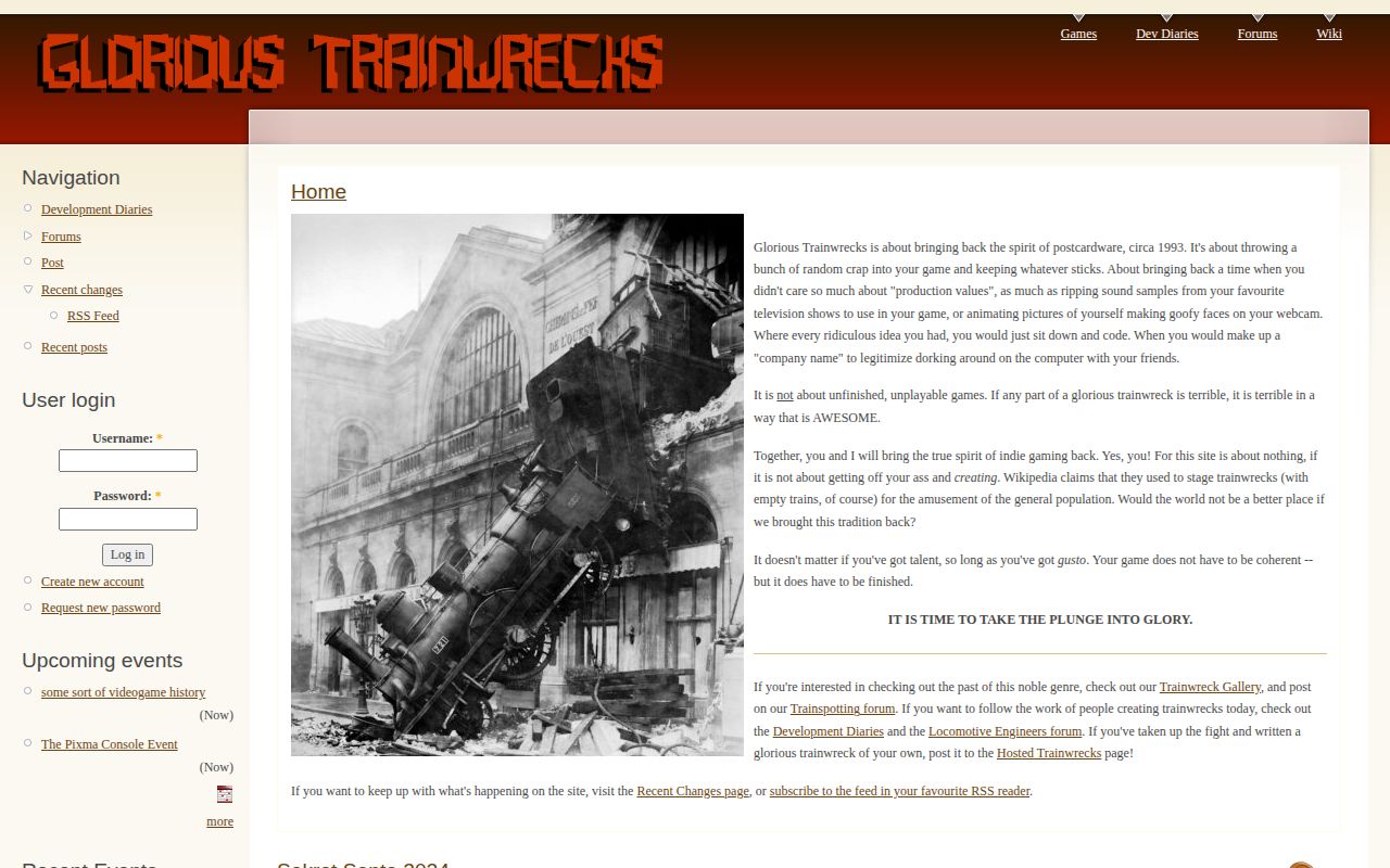 Screenshot of Glorious Trainwrecks