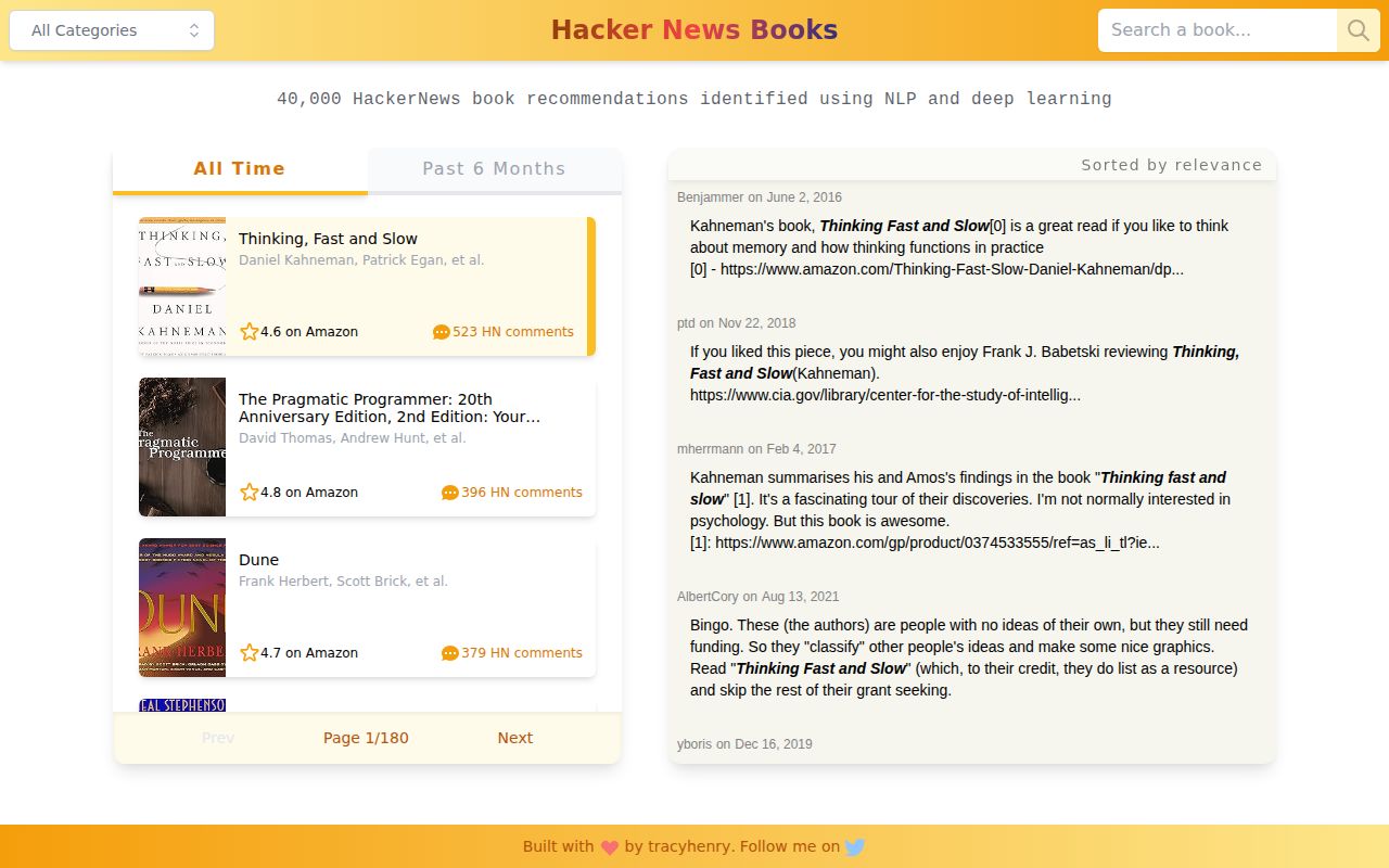 Screenshot of Hacker Recommended Books