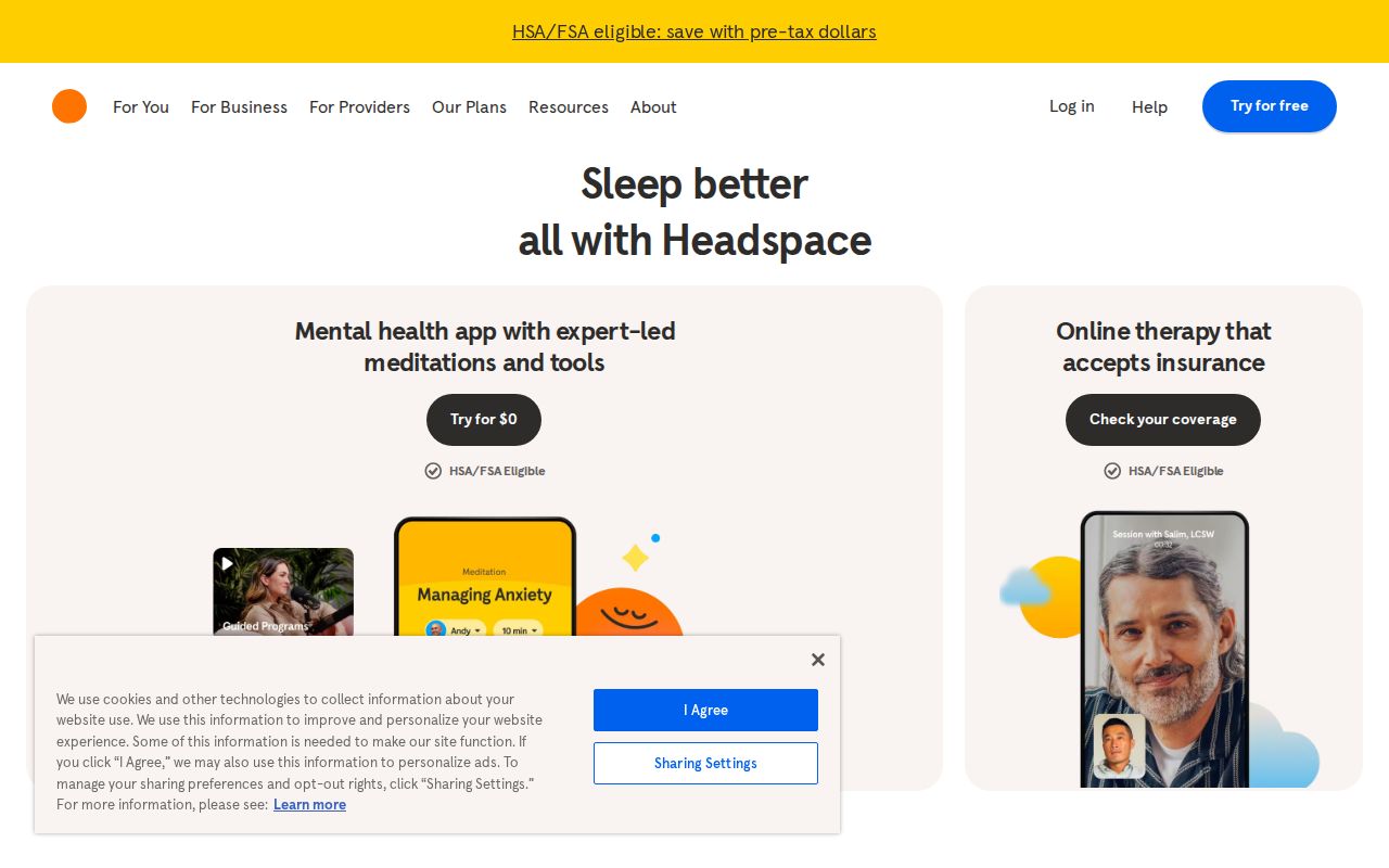 Screenshot of Headspace