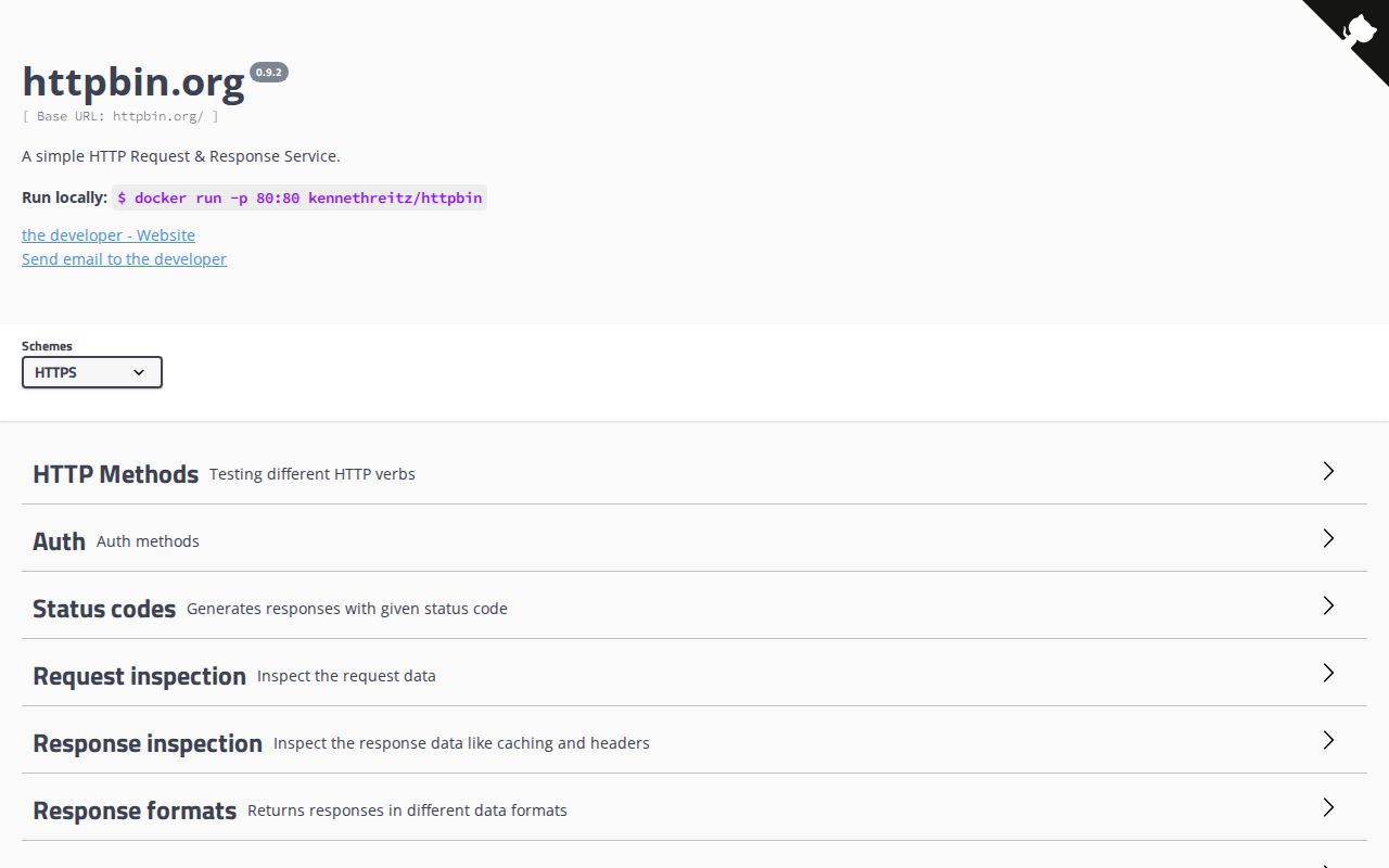 Screenshot of httpbin