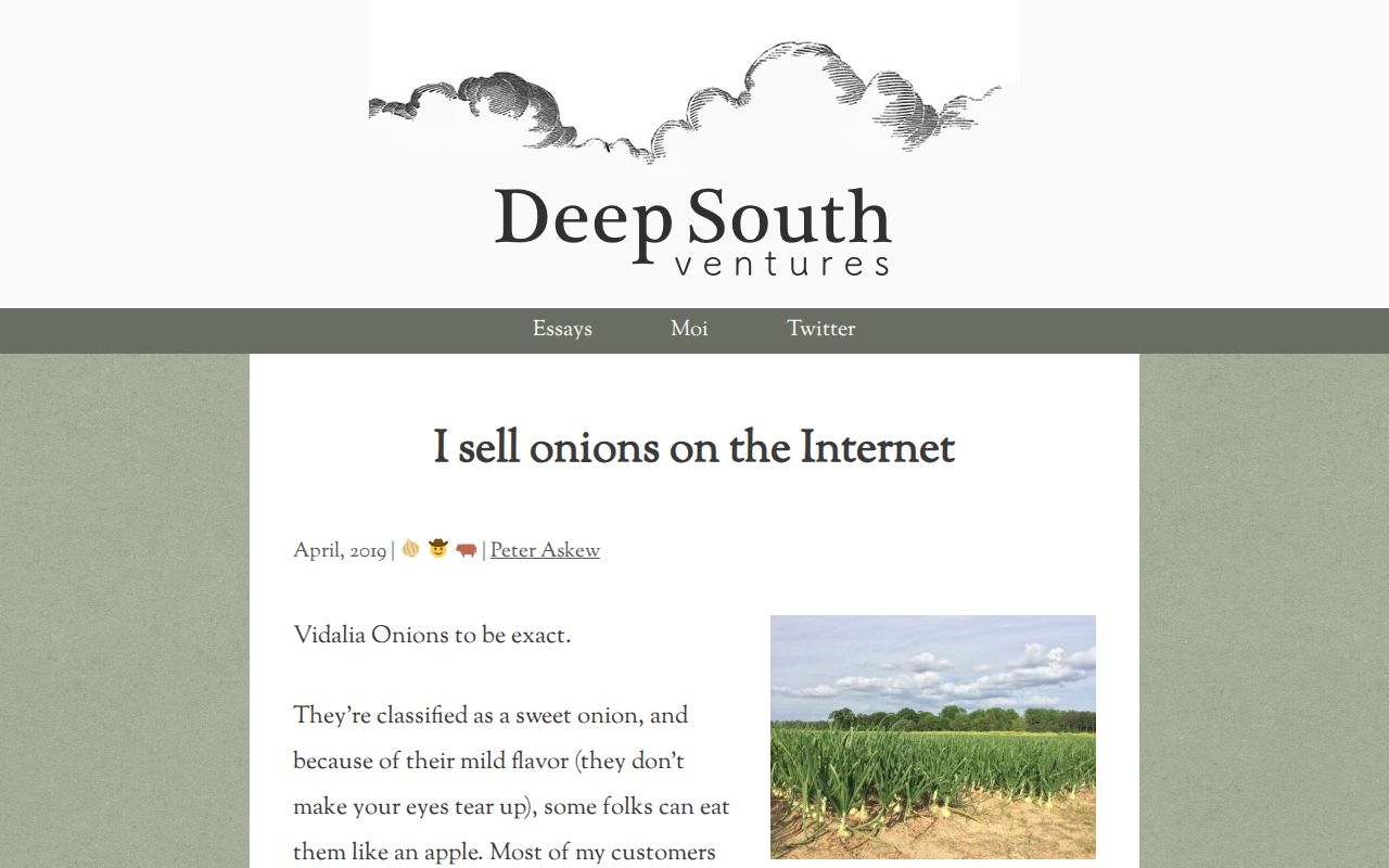 Screenshot of I Sell Onions on the Internet