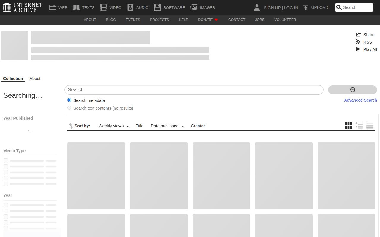Screenshot of Internet Archive Software Library
