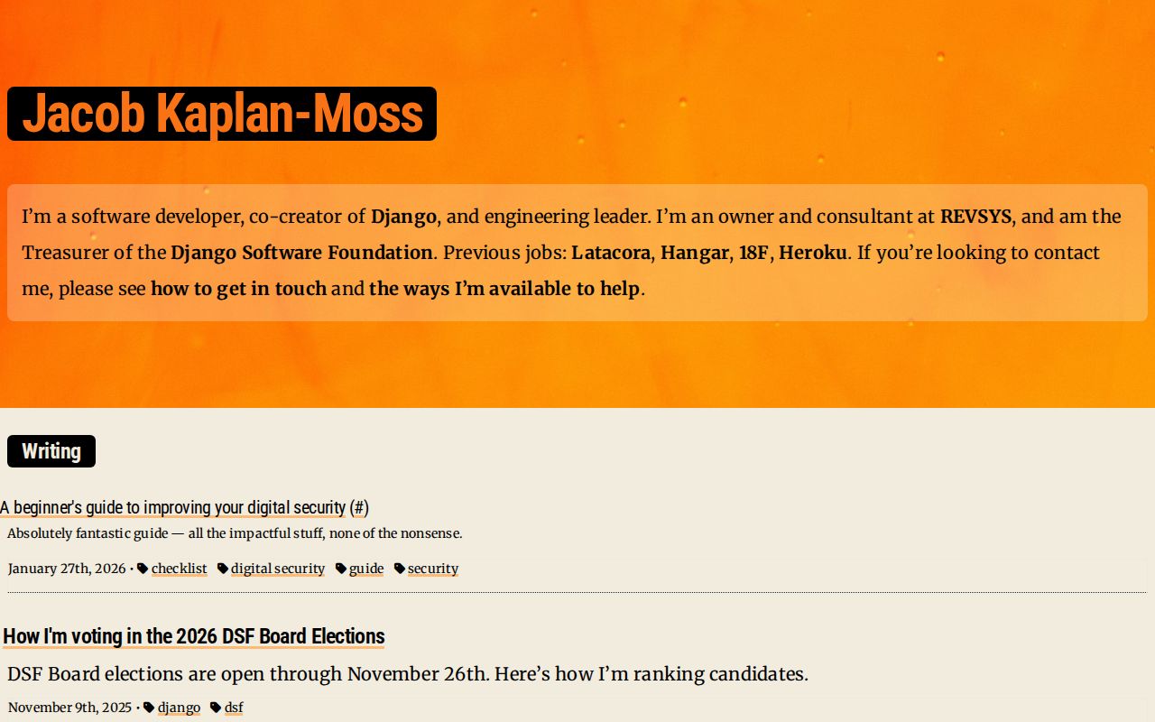 Screenshot of Jacob Kaplan-Moss