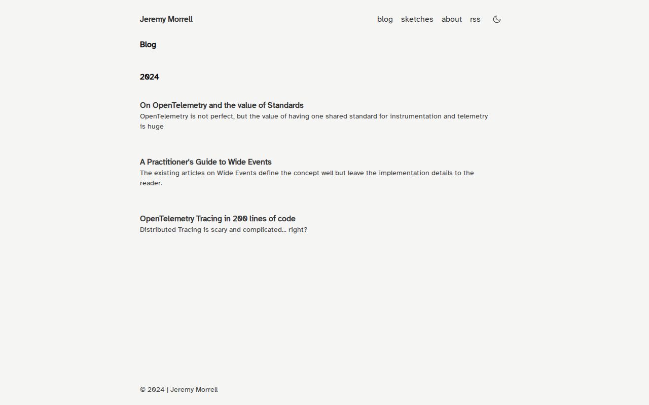 Screenshot of Jeremy Morrell