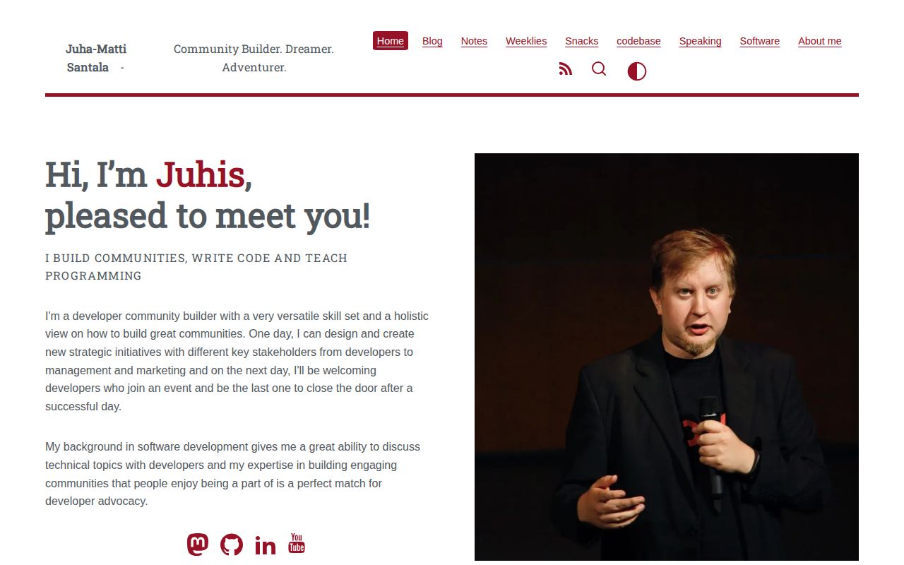 Screenshot of Juha-Matti Santala