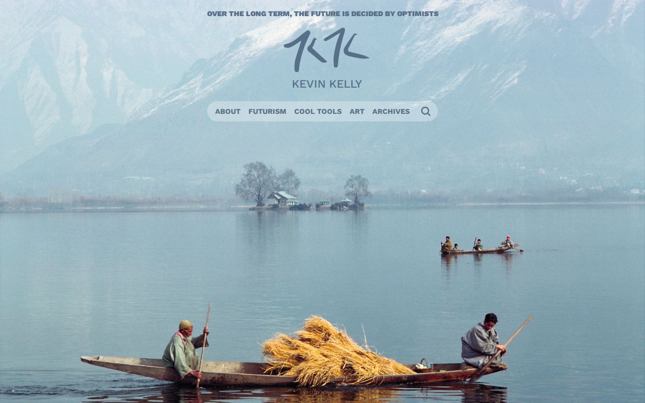 Screenshot of Kevin Kelly