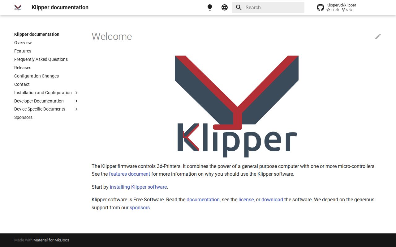 Screenshot of Klipper