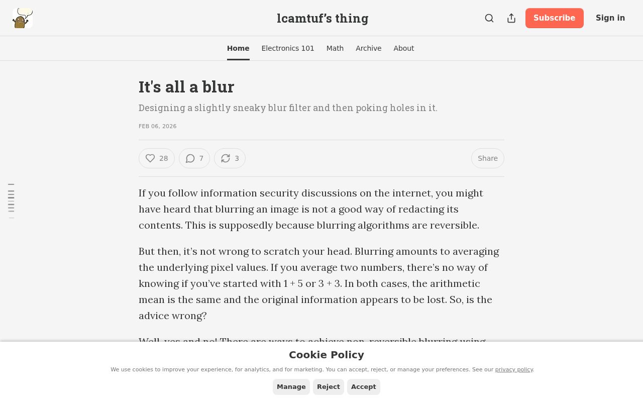 Screenshot of lcamtuf's blog
