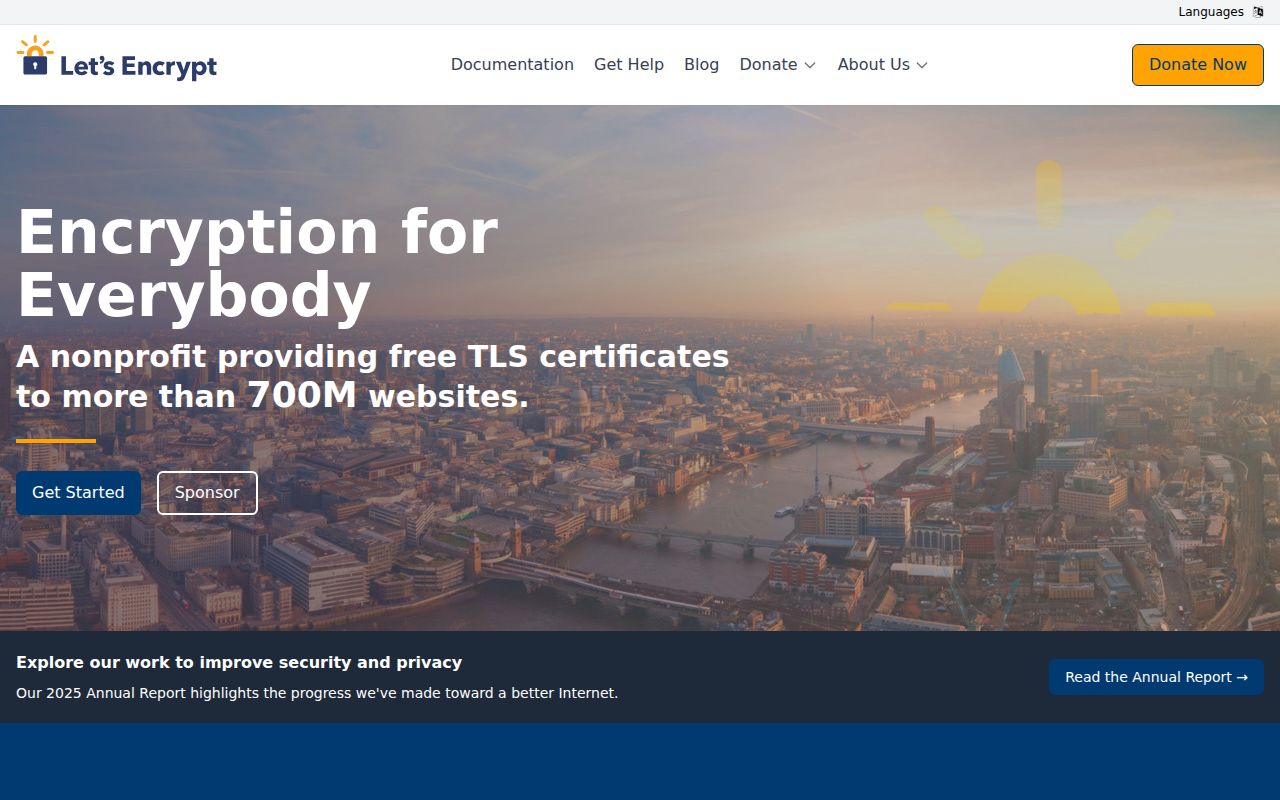 Screenshot of Let's Encrypt